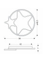 Astre ceiling light 36 W LED 3000 K brown 56 cm - product dimensions