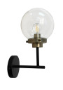 Lens wall light 1xE14 black / patyna mat, klosz clear 19,5 cm
