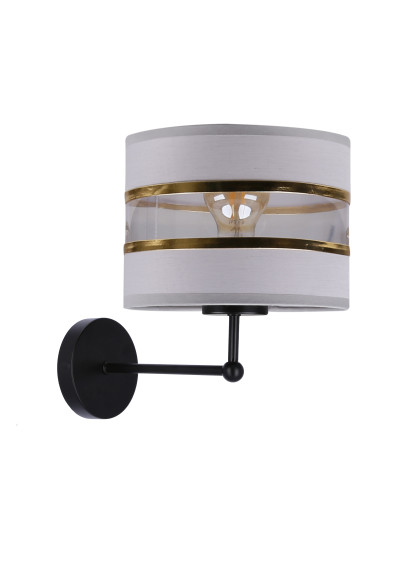 Lampa ścienna Andy 1xE27 szary+złoty 28 cm