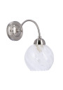 Baida wall light 1xE27 satynowy, klosz matowo transparent 25 cm