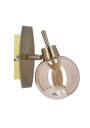 Lampa ścienna Lentini 1xG9 patynowy, klosz bursztynowy 16 cm