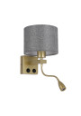 Polo wall light 3000 K grey/gold 18 cm