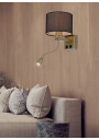 Polo wall light 3000 K black / gold 18 cm - product image 1