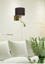 Polo wall light 3000 K black / gold 18 cm - product image 2