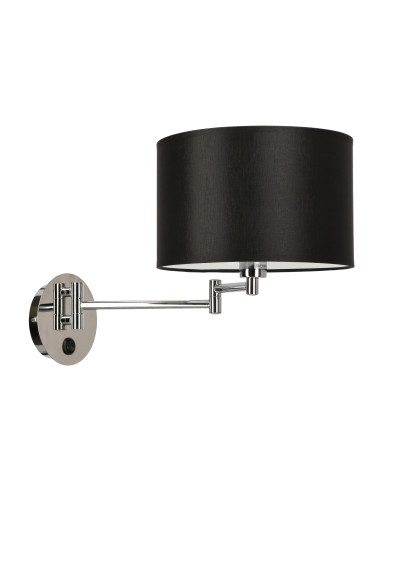 Alexia wall light E14 chromee, abażur black 23 cm