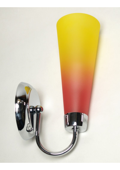 Baleno wall light 1xE27 chromee/red/żółty 16 cm