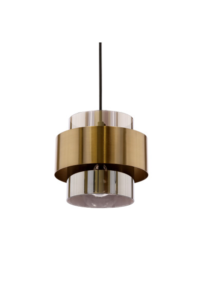 Spiega pendant light 1xE27 black / mosiężny, klosz smoked 18 cm - product image 2