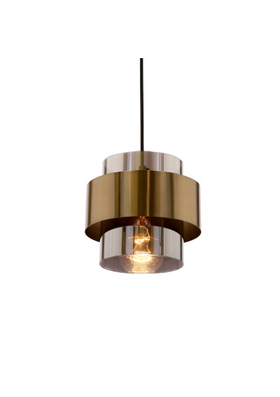 Spiega pendant light 1xE27 black / mosiężny, klosz smoked 18 cm - product image 3