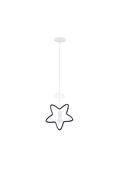 Star pendant light 1xE27 white 36 cm