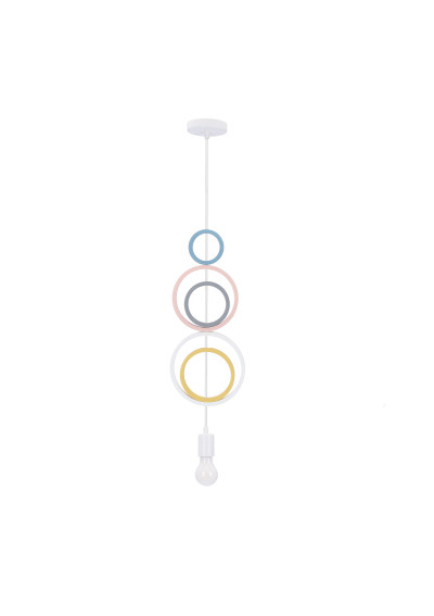 Hoops pendant light 1xE27 white 19 cm