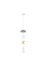 Moon pendant light 1xE27 white 15,5 cm