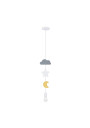 Lampa wisząca Moon 1xE27 biały 15,5 cm - zdjęcie produktu 1