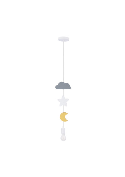 Moon pendant light 1xE27 white 15,5 cm - product image 1