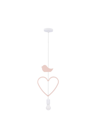 Lampa wisząca Heart 1xE27 biały 27 cm