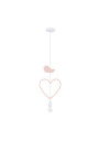 Heart pendant light 1xE27 white 27 cm - product image 1