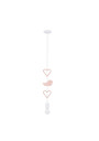 Lampa wisząca Heart 1xE27 różowy 15 cm
