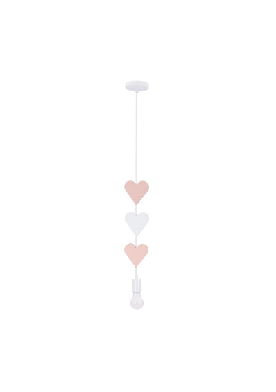 Lampa wisząca Hearts 1xE27 biały 11 cm