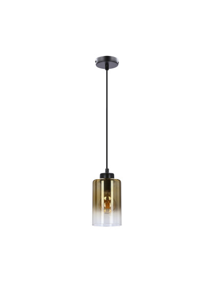 Aspra pendant light 1xE27 black/bursztynowy 10 cm