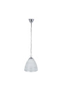 Lampa wisząca Scordia 1xE27 chromowy + biały + srebrny 23 cm