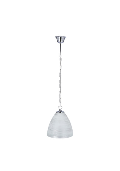 Scordia pendant light 1xE27 chromee / white / silver 23 cm