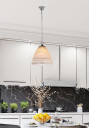 Scordia pendant light 1xE27 chromee / white / silver 23 cm - product image 1
