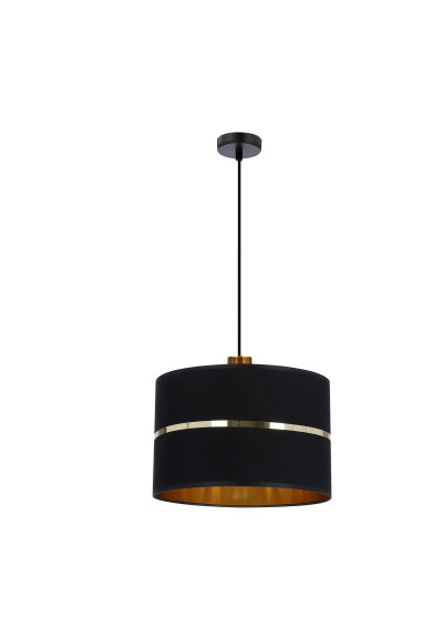 Lampa wisząca Assam 1xE27 czarny + złoty 30 cm