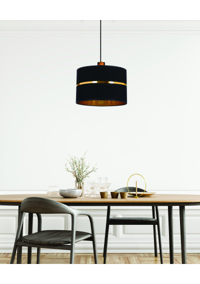 Assam pendant light 1xE27 black / gold 30 cm - product image 1