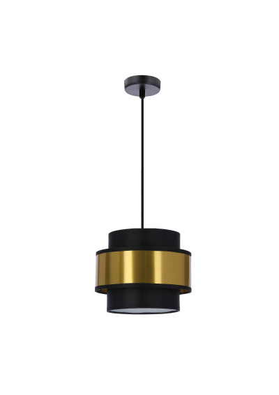 Lampa wisząca Prestige 1xE27 czarny + złoty 20 cm