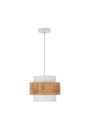 Lampa wisząca Cork 1xE27 biały + beżowy 20 cm