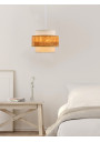 Lampa wisząca Cork 1xE27 biały + beżowy 20 cm - zdjęcie produktu 1