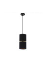 Lampa wisząca Gina 1xE27 czarny + złoty 12 cm