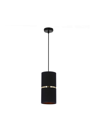 Lampa wisząca Gina 1xE27 czarny + złoty 12 cm
