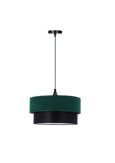 Lampa wisząca Solanto 1xE27 czarny, but.zieleń/złoto+czarny 35 cm