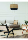 Lampa wisząca Ruben 1xE27 czarny + orzechowy 25 cm - zdjęcie produktu 1