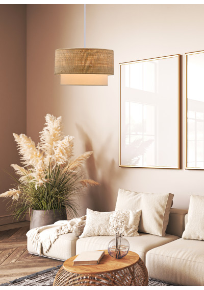 Lampa wisząca Ritana 1xE27 beżowy 25 cm - zdjęcie produktu 1