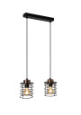 Lampa wisząca Glob 2xE27 czarny + złoty 37 cm