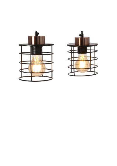Glob pendant light 2xE27 black / gold 37 cm - product image 2