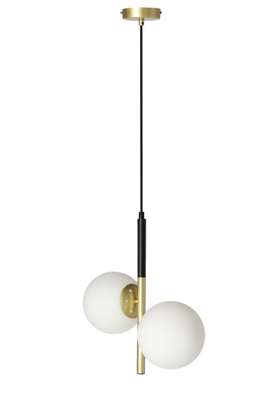 Duo pendant light 2xE14 black / gold 32,5 cm