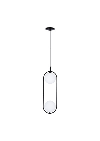 Lampa wisząca Cordel 2xG9 czarny + biały 18,5 cm - zdjęcie produktu 1