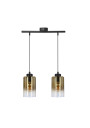 Lampa wisząca Aspra 2xE27 czarny+bursztynowy 41 cm