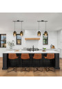 Aspra pendant light 2xE27 black/bursztynowy 41 cm - product image 1
