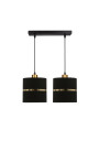 Assam pendant light 2xE27 black / gold 48 cm