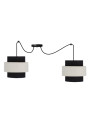 Benta pendant light 2xE27 black/cream 100 cm