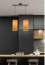 Lampa wisząca Ballo 2xE27 czarny + orzechowy 45 cm - zdjęcie produktu 1