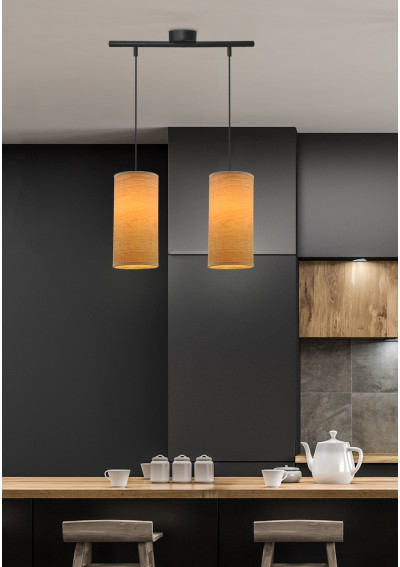 Ballo pendant light 2xE27 black / orzechowy 45 cm - product image 1