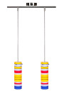 Lampa wisząca Fresco 2xG9 nikiel mat, wielokolorowy 45,5 cm
