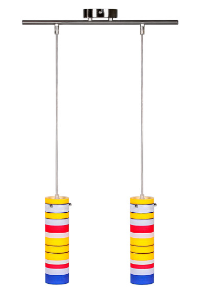 Lampa wisząca Fresco 2xG9 nikiel mat, wielokolorowy 45,5 cm