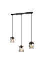 Lampa wisząca Glob 3xE27 czarny + złoty 64 cm - zdjęcie produktu 1