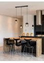 Glob pendant light 3xE27 black / gold 64 cm - product image 2