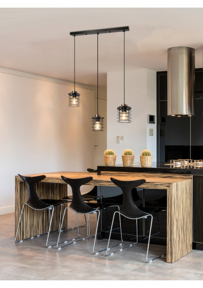 Glob pendant light 3xE27 black / gold 64 cm - product image 2